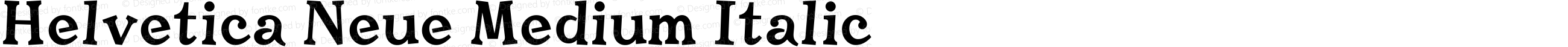 Helvetica Neue Medium Italic