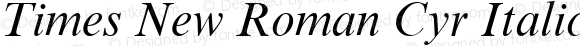 Times New Roman Cyr Italic Version 1.0 - November 1992