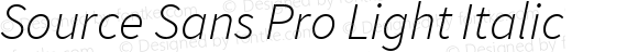 Source Sans Pro Light Italic