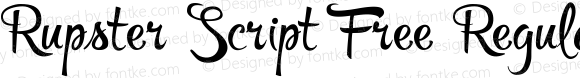 Rupster Script Free Regular