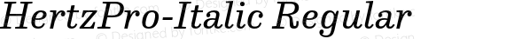 HertzPro-Italic Regular