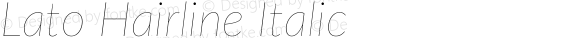 Lato Hairline Italic