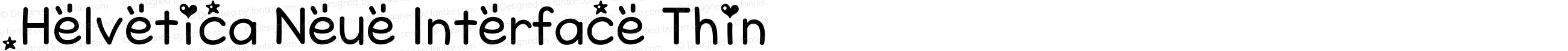 .Helvetica Neue Interface Thin