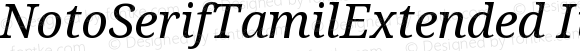 NotoSerifTamilExtended Italic