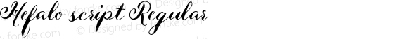 Hefalo script Regular