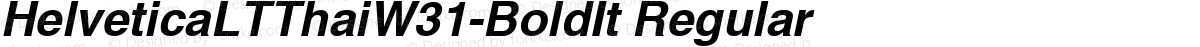 HelveticaLTThaiW31-BoldIt Regular
