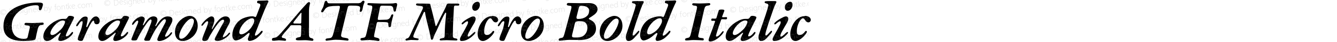 Garamond ATF Micro Bold Italic