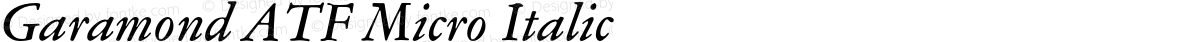 Garamond ATF Micro Italic