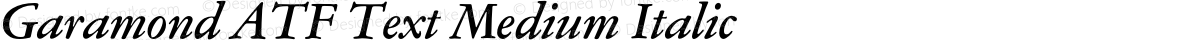 Garamond ATF Text Medium Italic