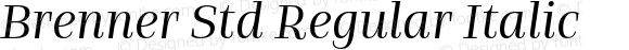 Brenner Std Regular Italic
