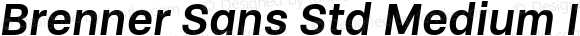 Brenner Sans Std Medium Italic