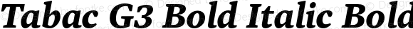 Tabac G3 Bold Italic Bold Italic