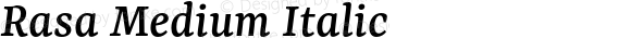 Rasa Medium Italic