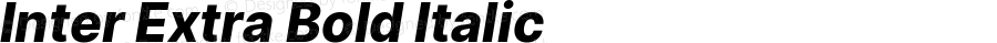 Inter Extra Bold Italic