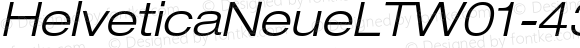 Helvetica Neue LT W0143LtExObl