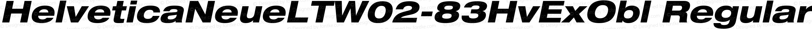 Helvetica Neue LT W0283HvExObl