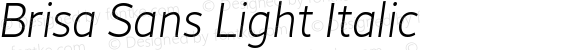 Brisa Sans Light Italic