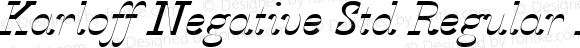 Karloff Negative Std Regular Italic