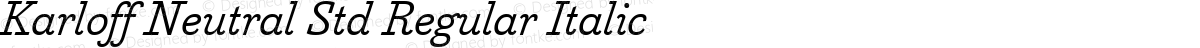 Karloff Neutral Std Regular Italic
