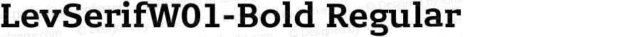 Lev Serif W01 Bold