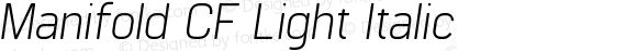 Manifold CF Light Italic