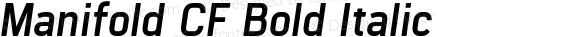 Manifold CF Bold Italic