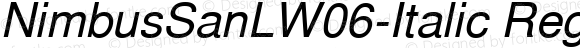 NimbusSanLW06-Italic Regular