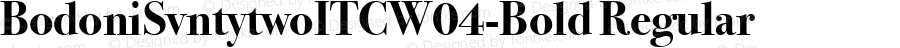 Bodoni Svntytwo ITC W04 Bold