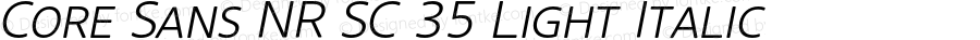 CoreSansNRSC-35LightItalic