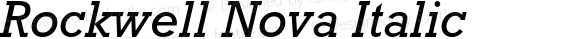 Rockwell Nova Italic