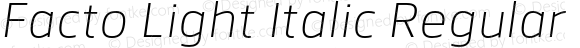 Facto Light Italic Regular