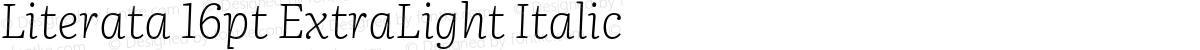 Literata 16pt ExtraLight Italic