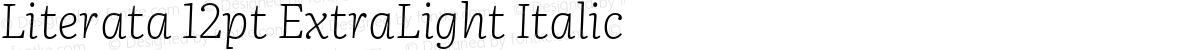 Literata 12pt ExtraLight Italic