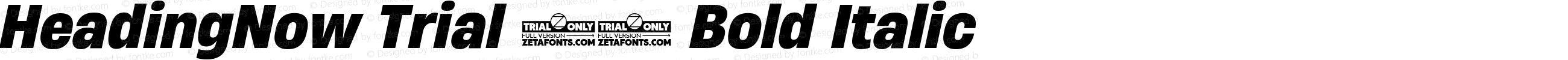 HeadingNow Trial 66 Bold Italic