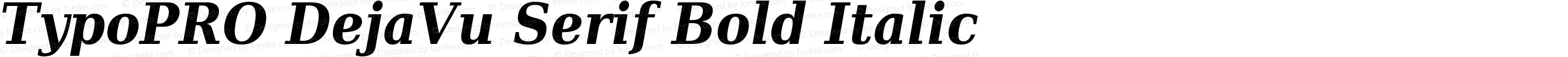 TypoPRO DejaVu Serif Bold Italic