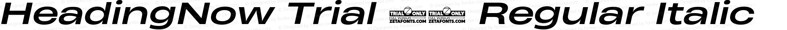 HeadingNow Trial 94 Regular Italic