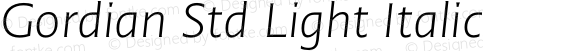 Gordian Std Light Italic