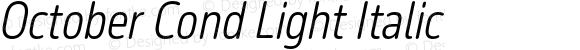 October Cond Light Italic