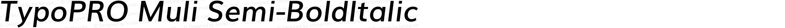 TypoPRO Muli Semi-Bold Italic