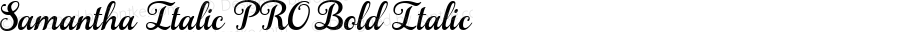 Samantha Italic PRO Bold Italic