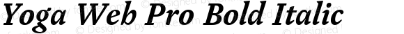 Yoga Web Pro Bold Italic