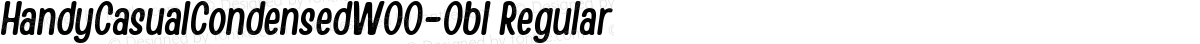 HandyCasualCondensedW00-Obl Regular