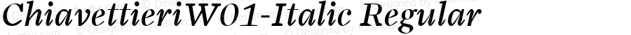 Chiavettieri W01 Italic