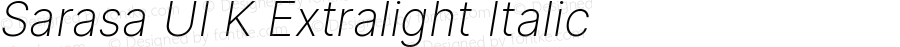 Sarasa UI K Xlight Italic