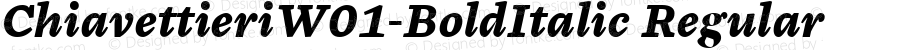 Chiavettieri W01 Bold Italic