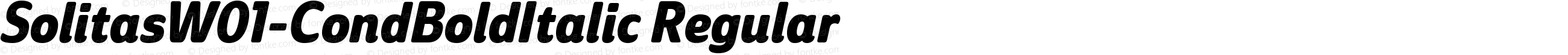 Solitas W01 Cond Bold Italic