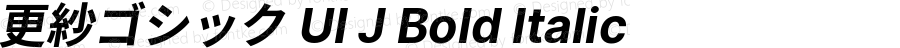 更紗ゴシック UI J Bold Italic