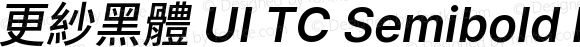 更紗黑體 UI TC Semibold Italic