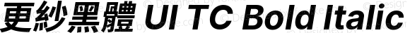 更紗黑體 UI TC Bold Italic