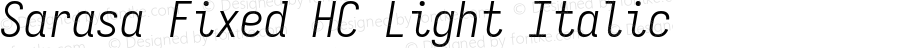 Sarasa Fixed HC Light Italic